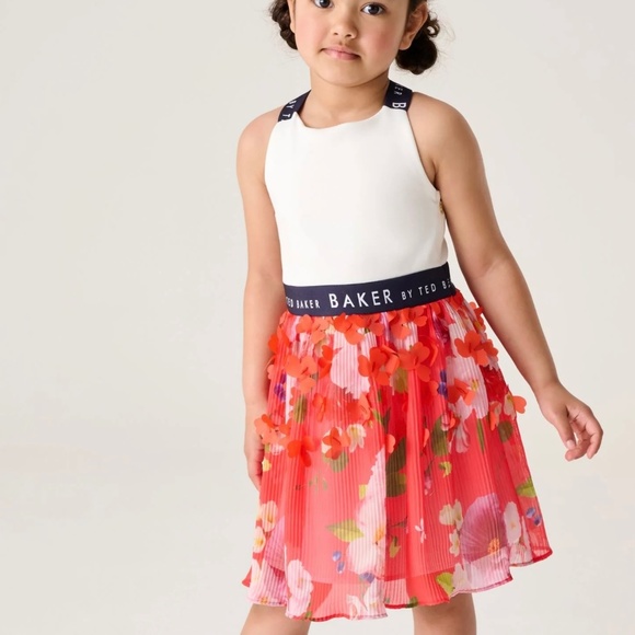 Baker by Ted Baker - 3D Floral Fit & Flare Dress Sz. 12 yrs - Picture 1 of 10